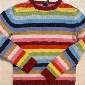 Vintage Gap Crazy Multicolor Rainbow Striped Sweater